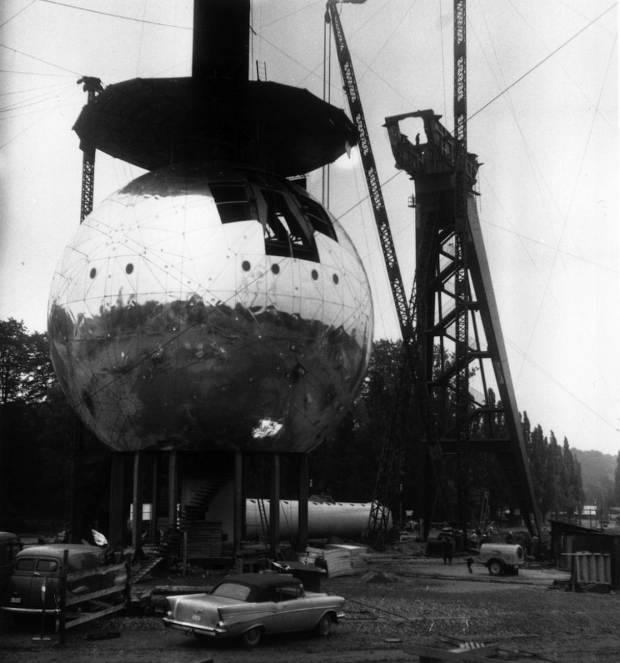 The Atomium in Brussels, Belgium - 1958.