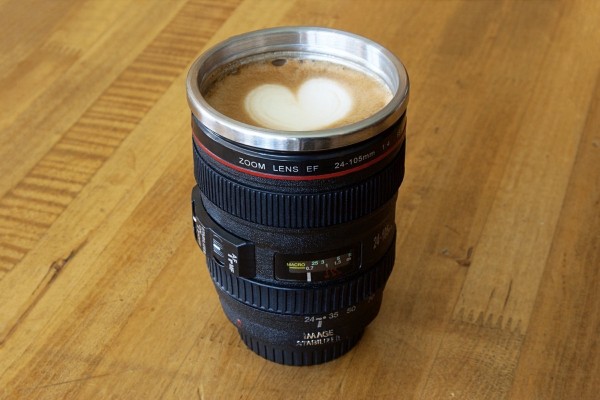 Or, for something more realistic, go for this camera lens mug.