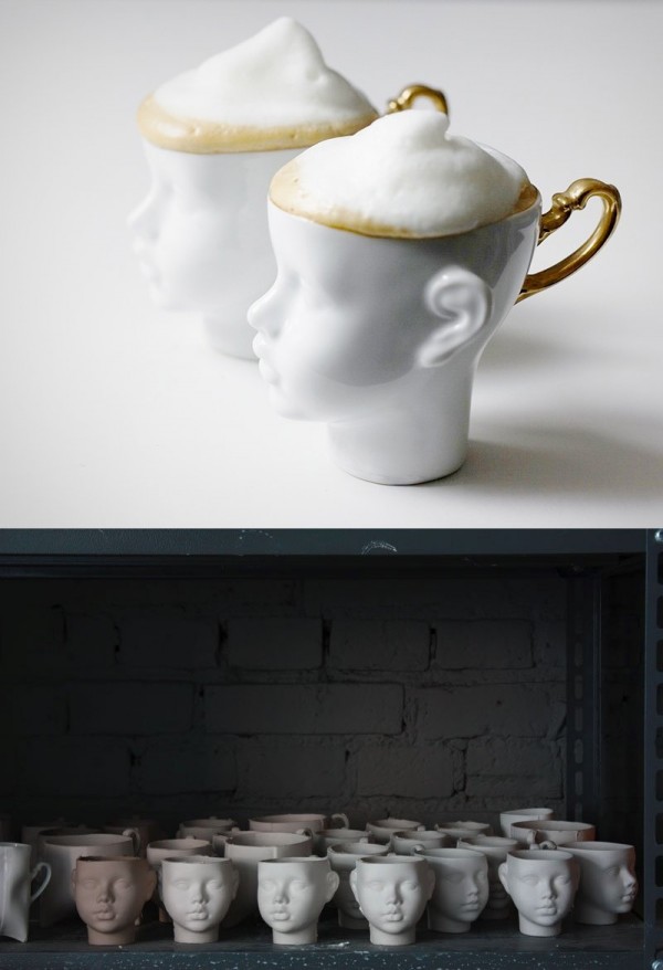 Finally, a mannequin head mug that lets you create hair with your latte foam.