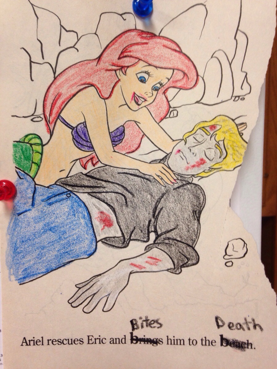 Ariel Rescues And Bites Him To The Death.