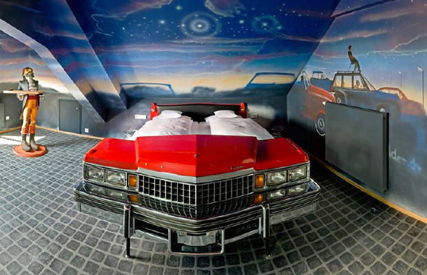 A Red Cadillac Bed