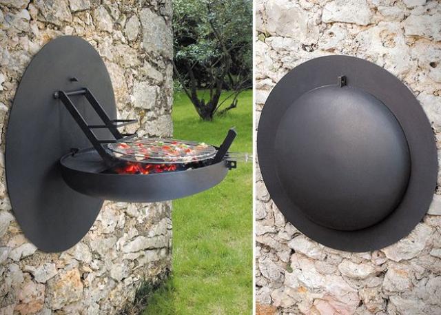 Fold-able Wall Mounted BBQ