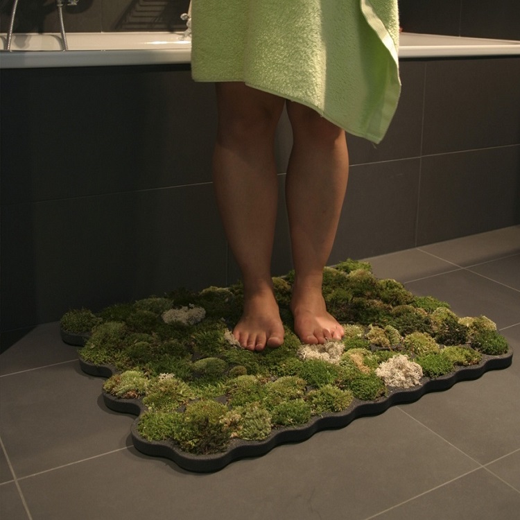 This Bath Mat Made From Actual Moss