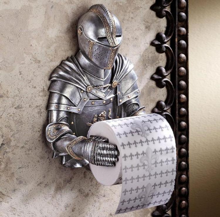 This Medieval Knight Toilet Paper Holder