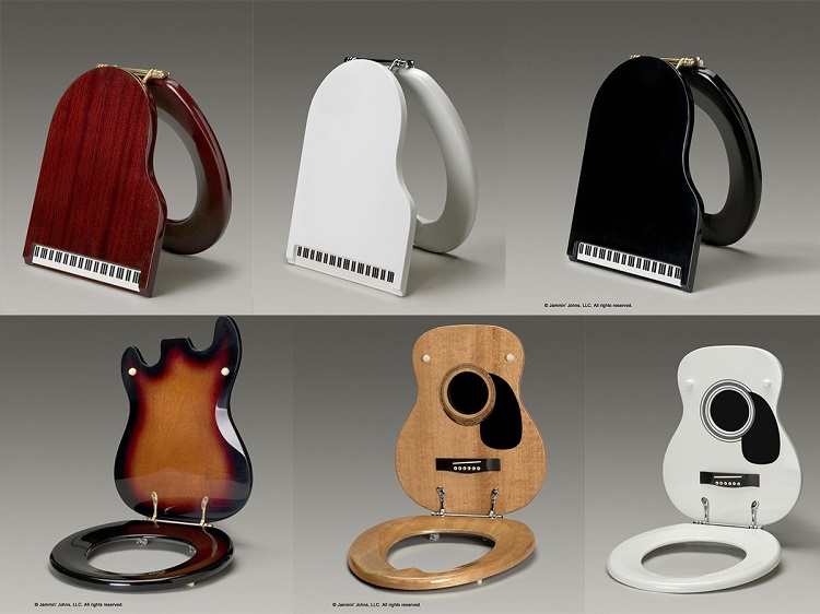 These Guitar And Piano Toilet Seats