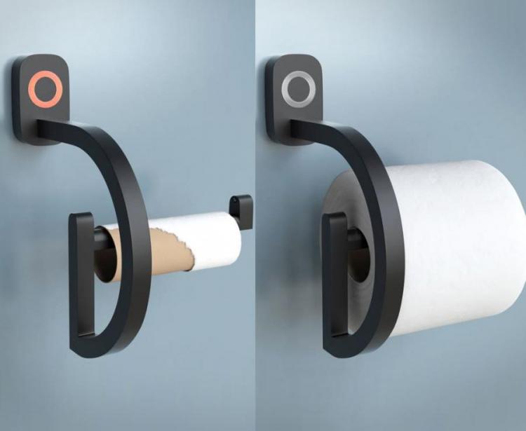 This Toilet Paper Holder That Notifies You When You're Low On Toilet Paper