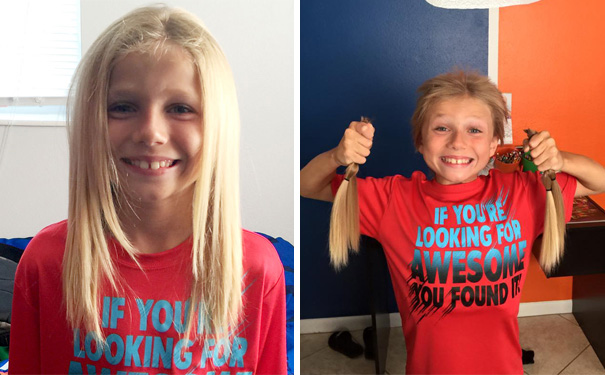 This 8-Year-Old Boy Was Bullied For 2 Years While Growing His Hair Long To Make Wigs For Kids With Cancer