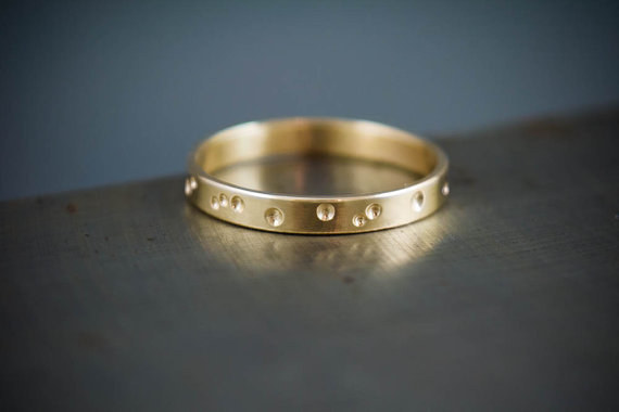 This brushed gold constellation ring: