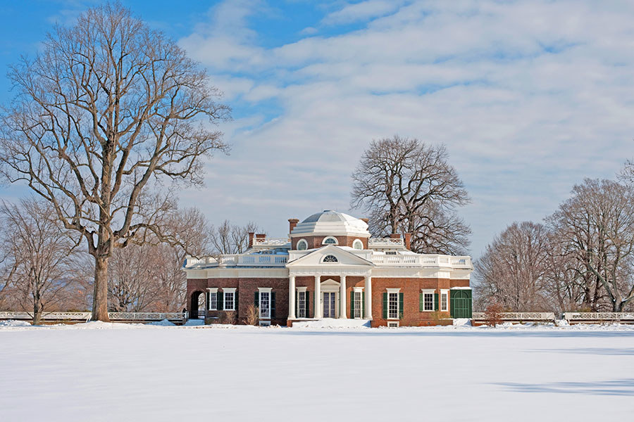 Thomas Jefferson’s Monticello, Charlottesville, Virginia.