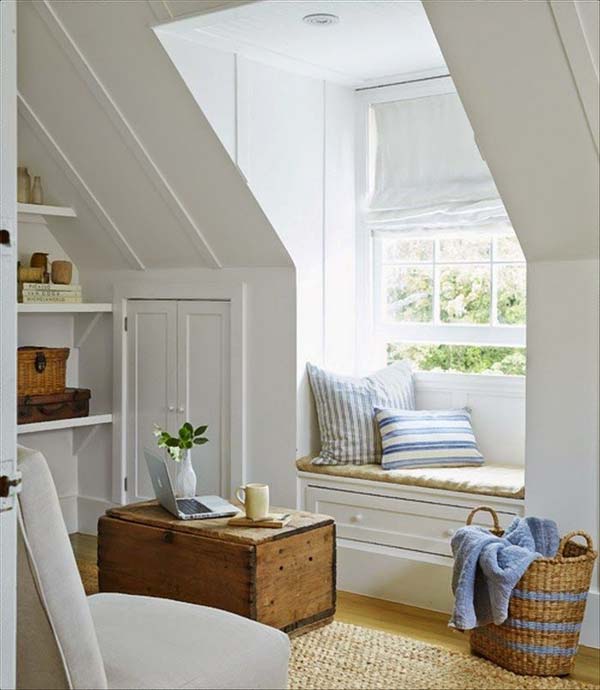 Attic Window Seat And Reading Nook