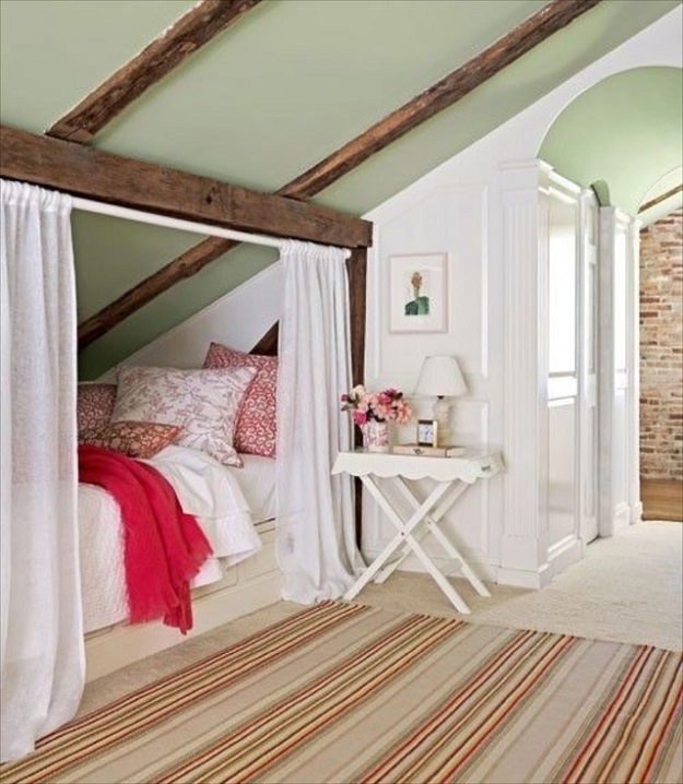 Brilliant Bedroom Design Idea With A Sloped Ceiling