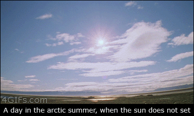 The sun never sets during an arctic summer – here’s what a “day” looks like