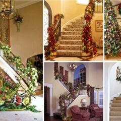 30 Beautiful Christmas Stairs Decoration Ideas