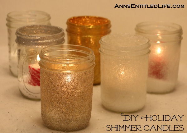 DIY Holiday Shimmer Candles
