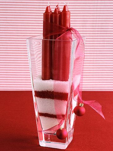 Candy Cane Candle Centerpiece