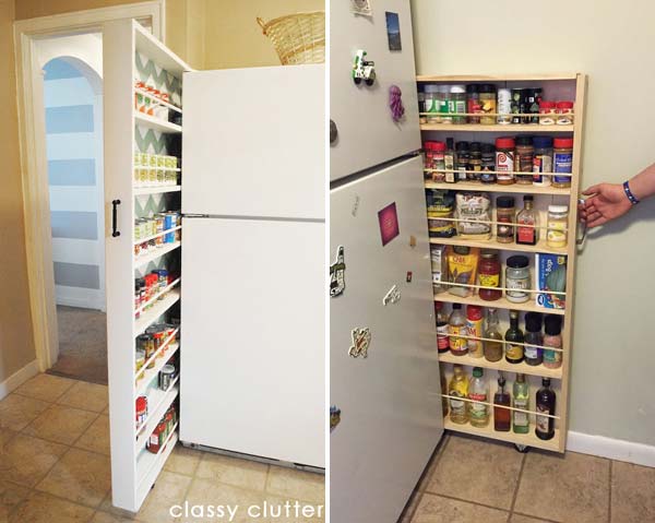 Set Up a Slide-out Cabinet as Canned Food Organizer