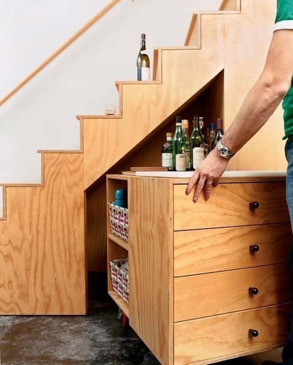 Under Stair Shelves and Storage Space Idea