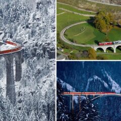 A World Heritage Site Railway Route Through The Swiss Alps