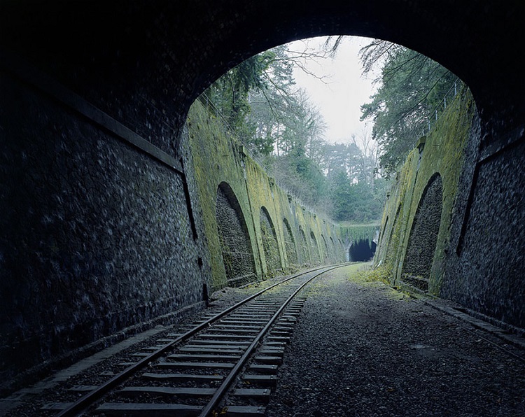 Moss surfaces a 160-year-old unused railway in Paris.