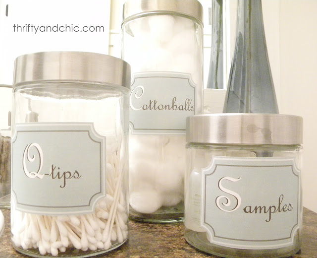 Print Bathroom Container Labels To Organize Cotton Balls And Other Essentials