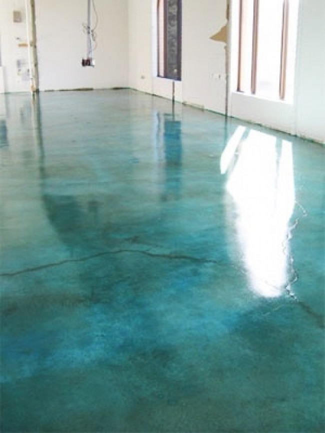 concrete diy flooring makeover patio acid stained