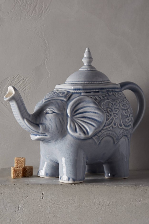 A dignified elephant to dispense a cup of tea.
