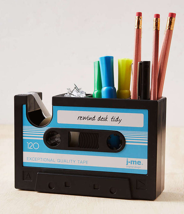 A mixtape to keep your desk organized.