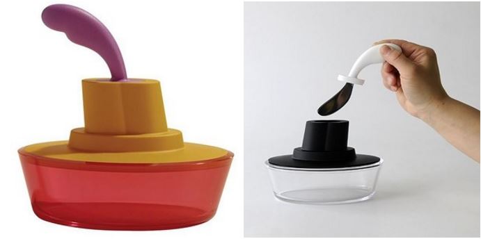 A butter-dish ship with a built-in spreader.
