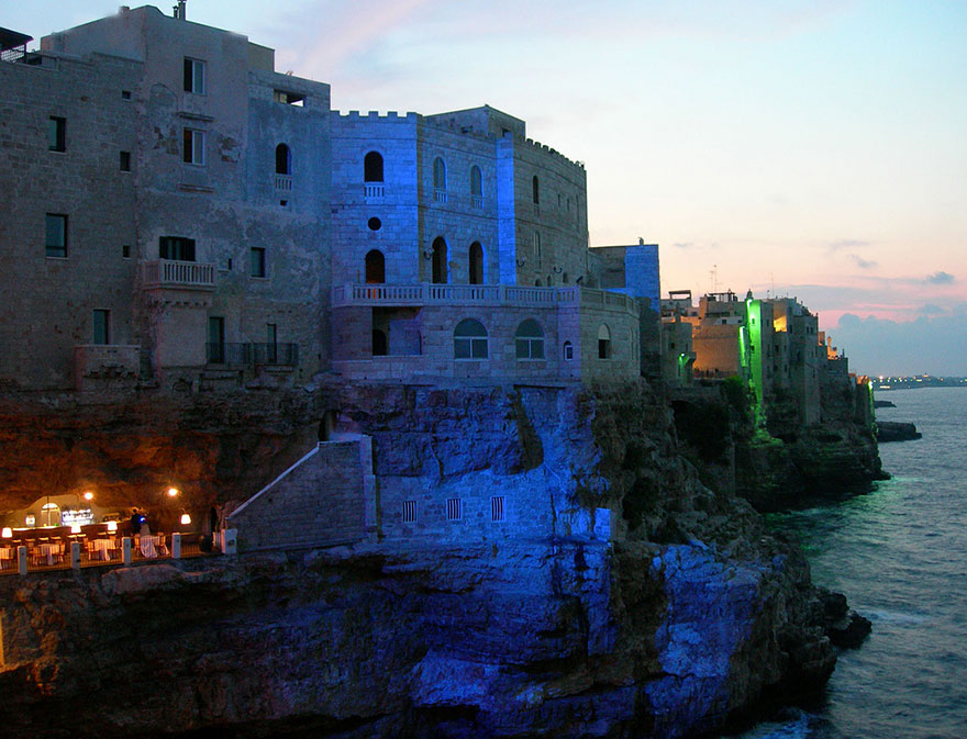 Italian-Cave-Restaurant-Grotta-Palazzese-In-The-Town-Of-Polignano-Mare