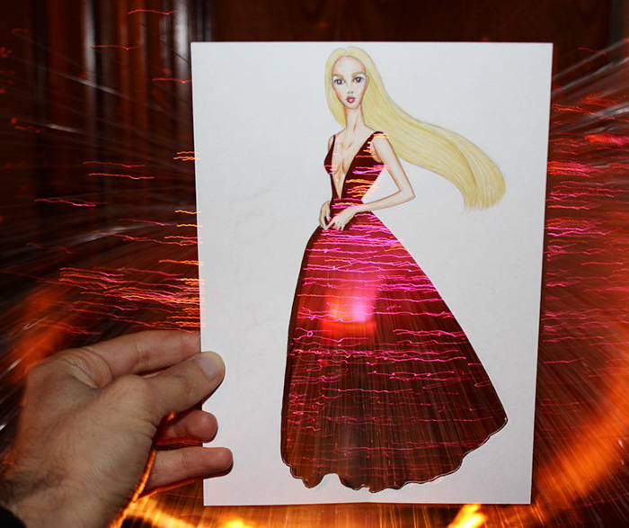 Armenian Illustrator Completes His Cut-Out Dresses With ...