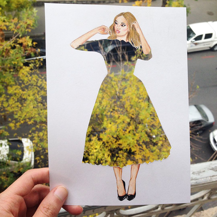 Armenian Illustrator Completes His Cut-Out Dresses With ...
