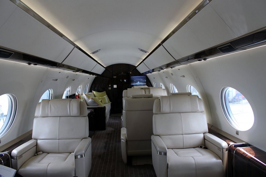 For $84 million, you get more than a well-equipped cockpit. The G650's cabin is luxurious.
