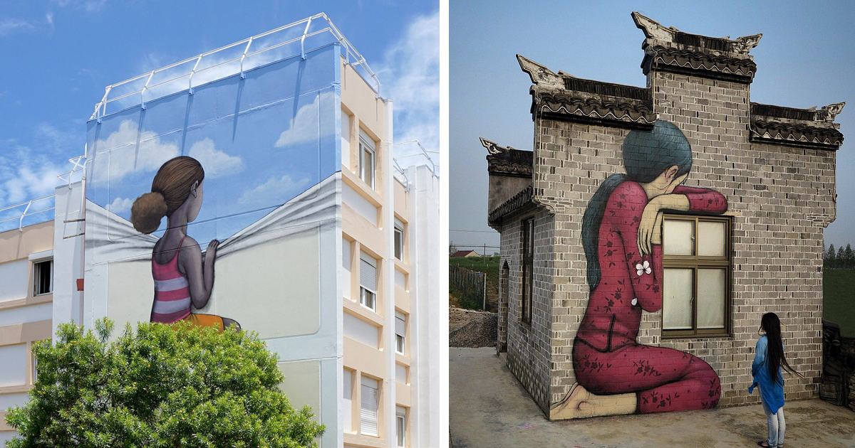 French Street Artist Transforms Boring Buildings Around The World Into Works Of Art