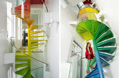 Rainbow Spiral Staircase By Ab Rogers Design