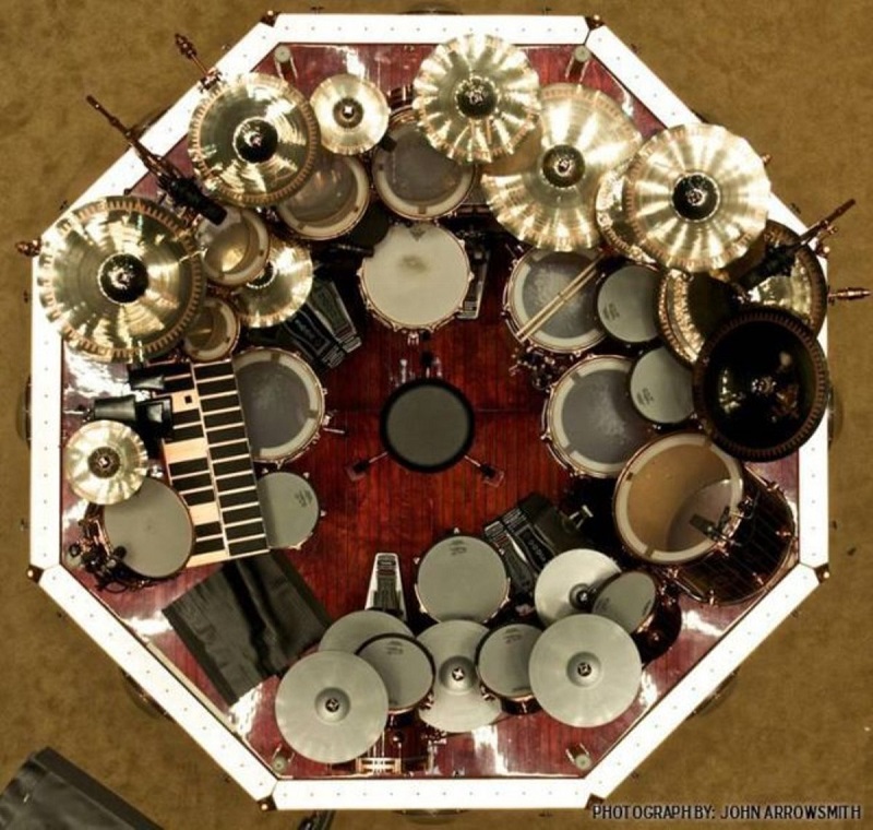 Calling all drummers! Slip yourself into this image of Neil Peart's kit.
