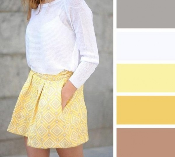 A yellow and white combination