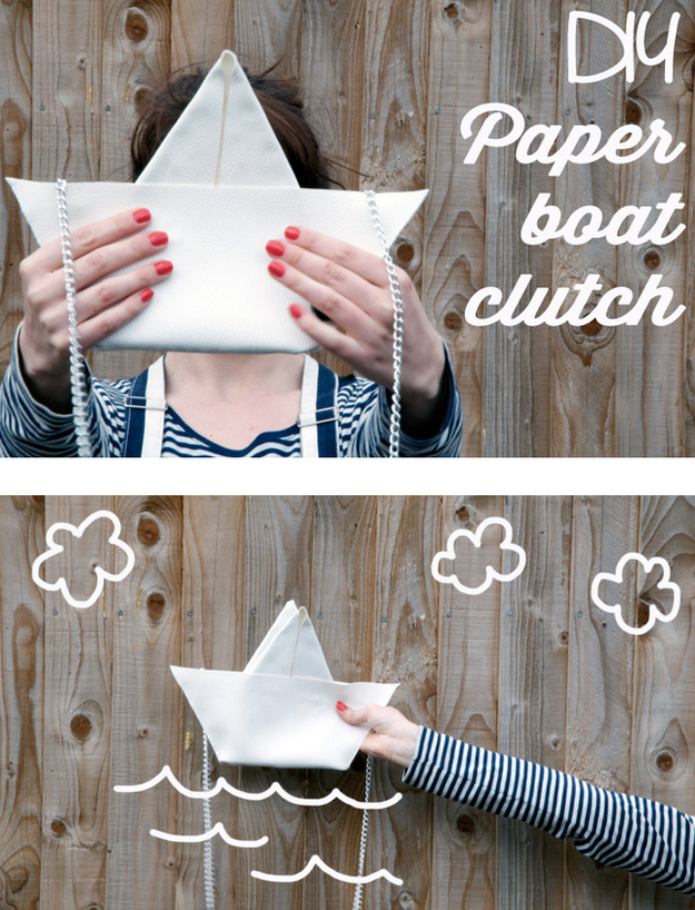 Make this adorable paper boat purse.
