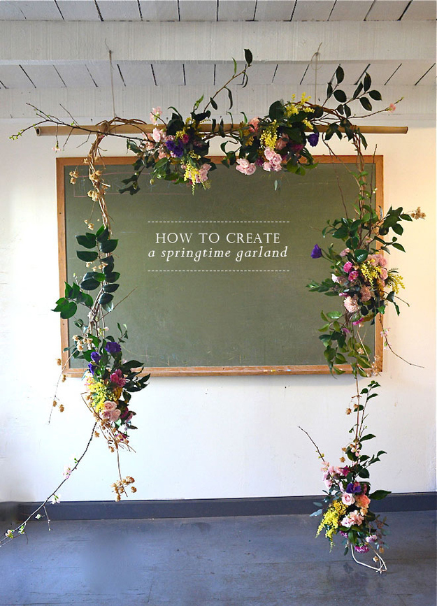 Learn how to properly make an elegant springtime garland.