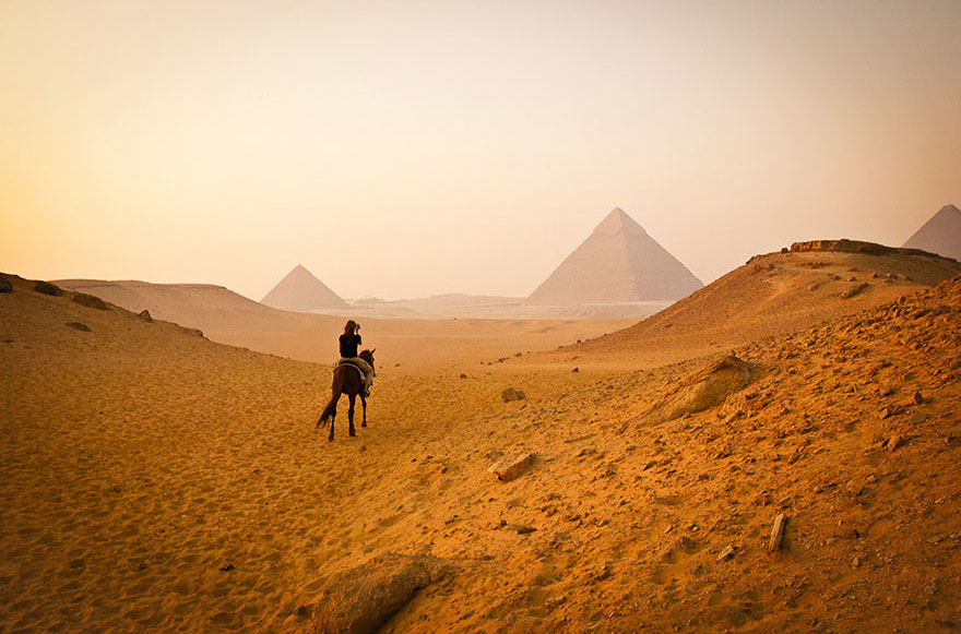 Visiting Pyramids Of Giza In Cairo, Egypt