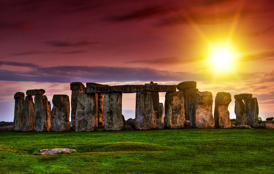 Watching The Stonehenge During Sunset, United Kingdom