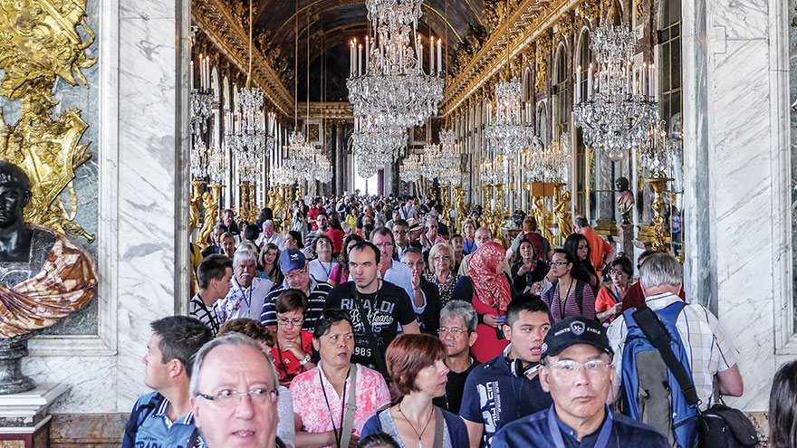 Visiting Hall Of Mirrors In The Palace Of Versailles, France