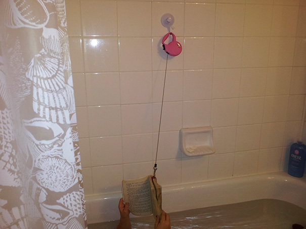 Never Drop A Book On The Bath Again. My 8-Year-Old Daughter's Invention