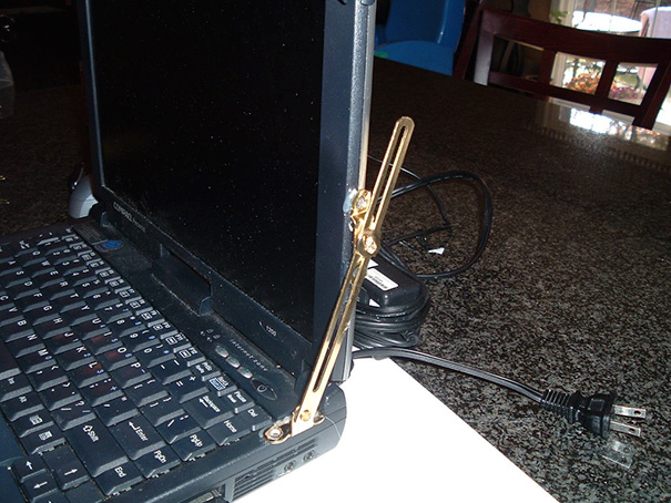 My Laptop Screen Hinges Gave Out. I Came Up With This Fix