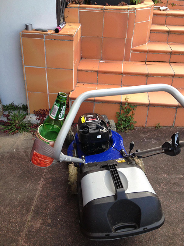 Drink Holder For Your Lawn Mower