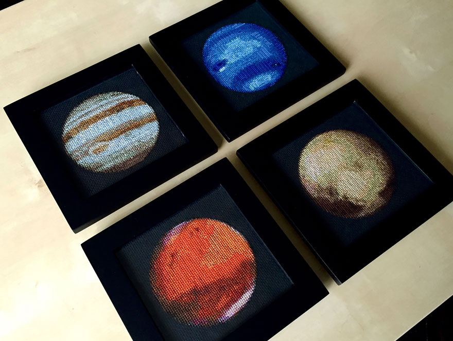 Cross-Stitched Solar System By Navid Baraty