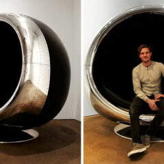 Chair Made From A Recycled Boeing 737 Engine