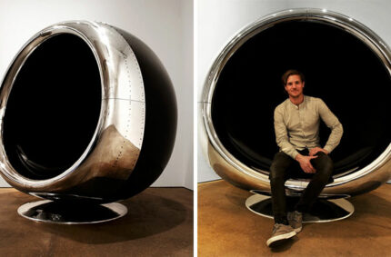 Chair Made From A Recycled Boeing 737 Engine