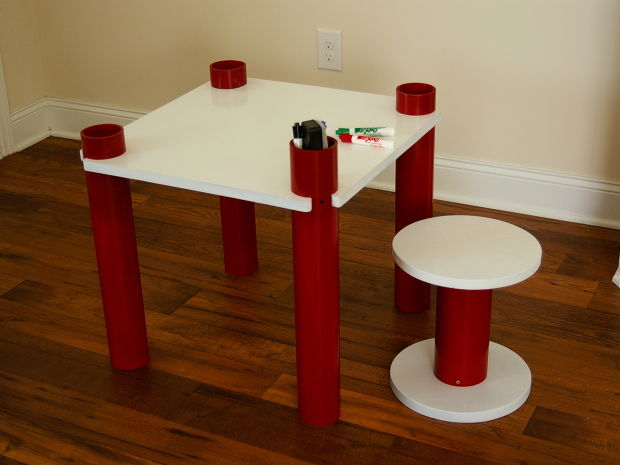 PVC Kids’ Table And Stool