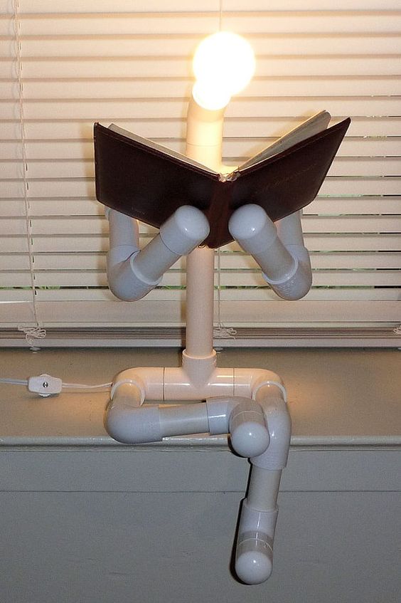 Corner Desk PVC Pipe Lamp