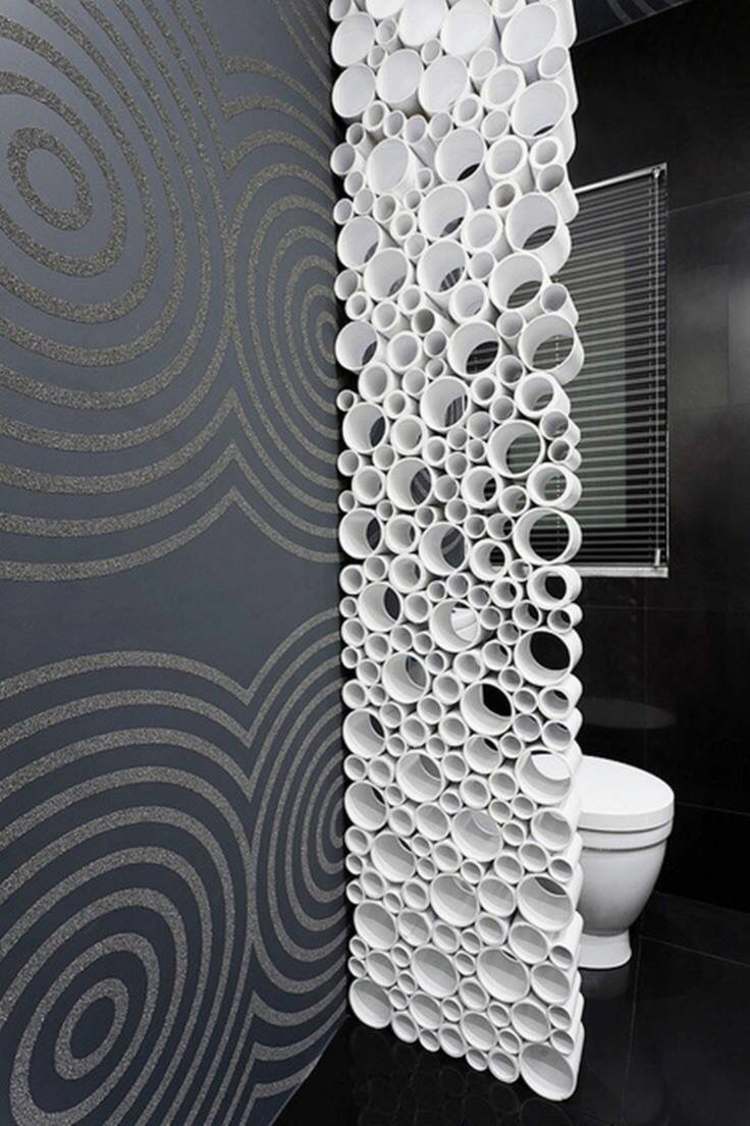 Wall Divider Made From PVC Pipes